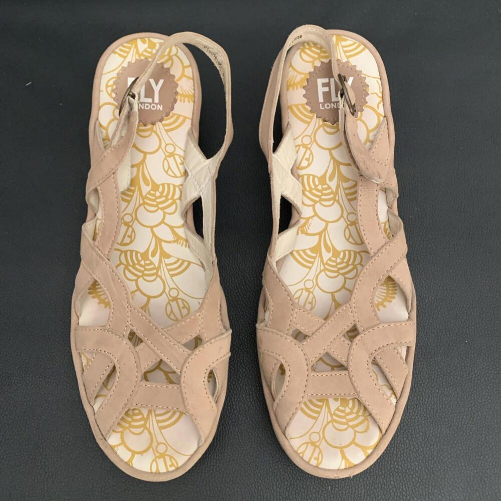 FLY London Leather Sandals Women's EU 41, US 10 - Picture 2 of 10